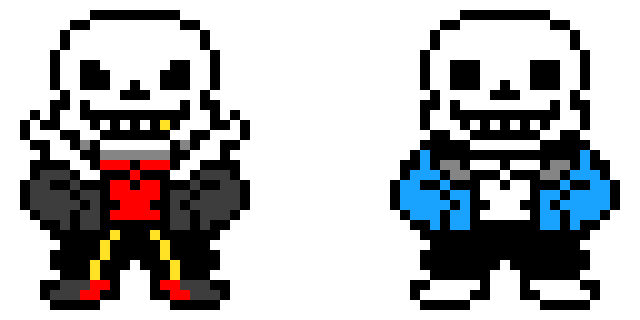 [209b1b] Underfell Sans And Undertale Sans Sprite