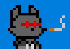 [0b51d0] -He just stands there, or something-