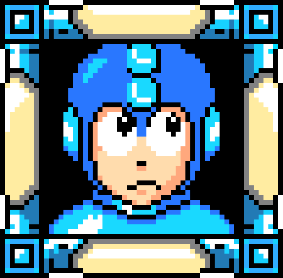 [9664c4] Mega Man Stage Select Mugshot Up-Right (Selected)