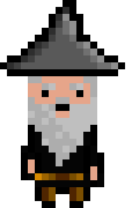 [bb0007] Pixel Wizard Black Idle AniF3