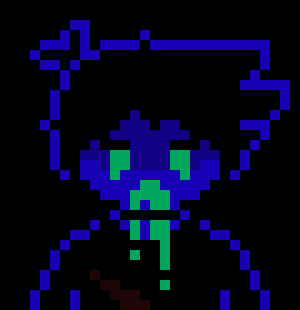 [77b851] - Eye glows green and passes out on the floor foaming green water?? -