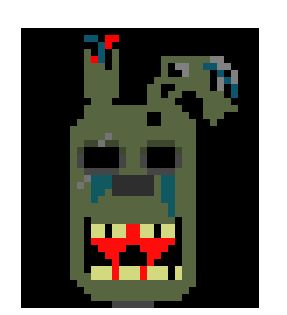 [855695] the head sits there, covered in water due to rain.)