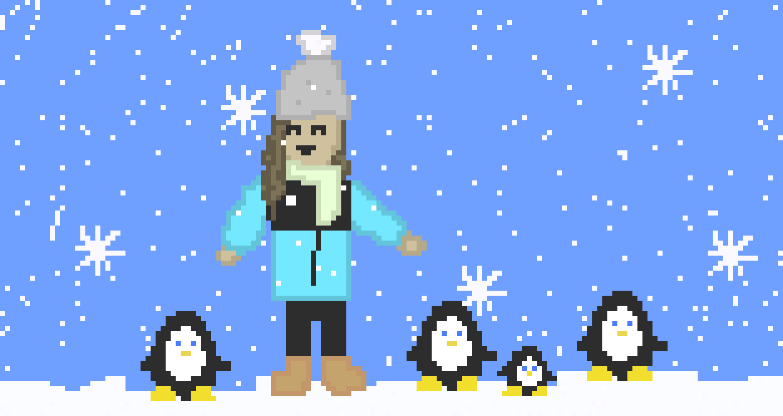 [ba59f1] snowy pixel portrait 
