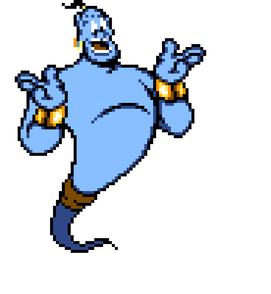 [4793a2] but! since there are three of you who rubbed the lamp! i can tell you the rules so you can think of what you want! and you cannot set me free! i personally like this!