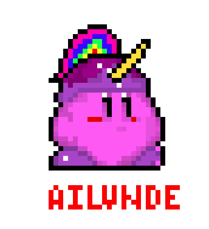 [1eb544] Shadow Kirby (8-Bit Sprite)