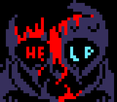 [7ce906] *(His face glitched.) -HorrorTale Sans