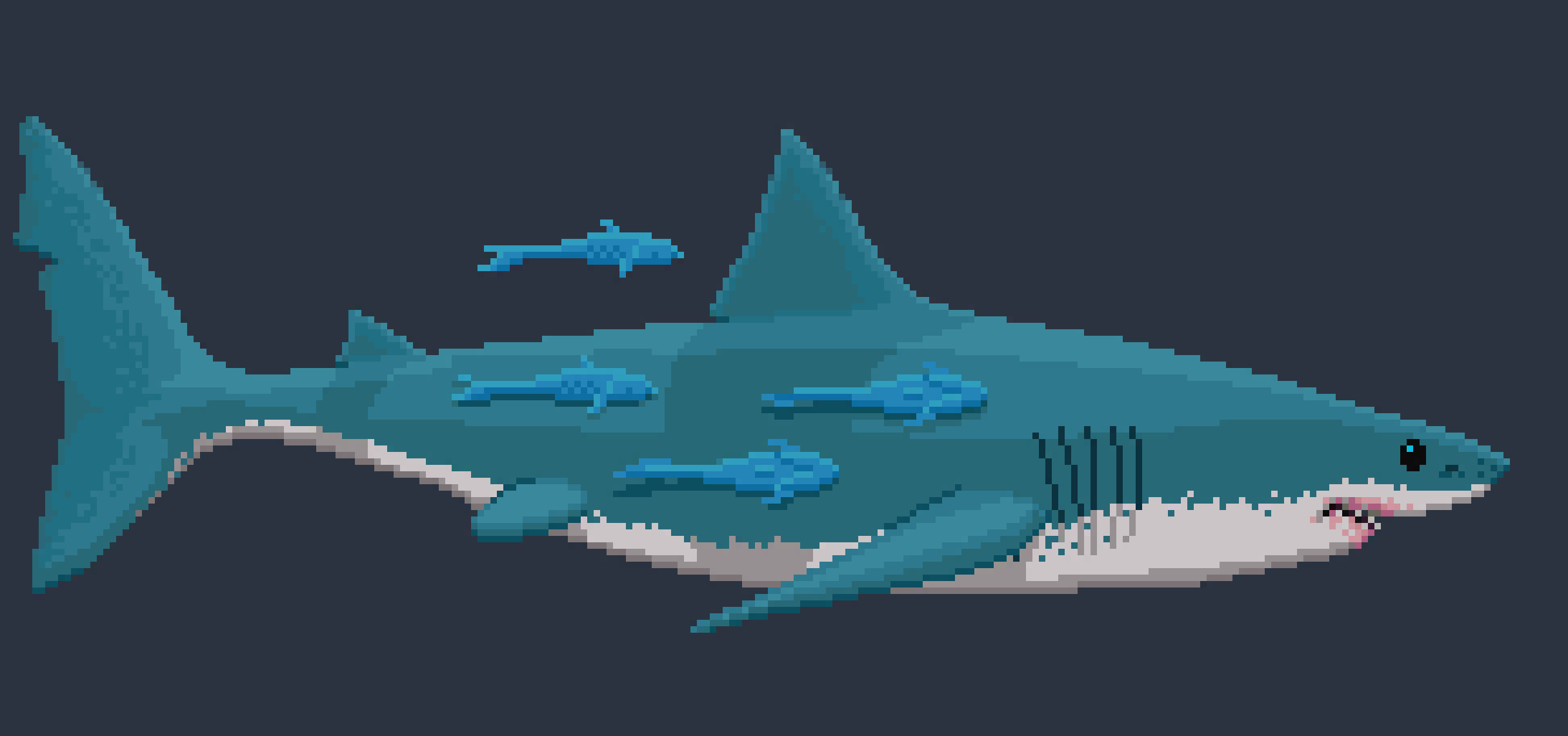 [4a2a29] -[ The shark submerges... ]-