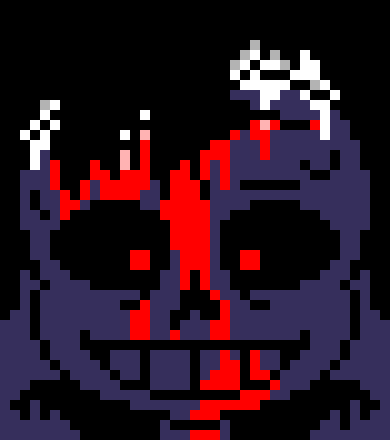 [7ce906] *(He'd no clip into the ground, then appearing next to monika.) -HorrorTale Sans