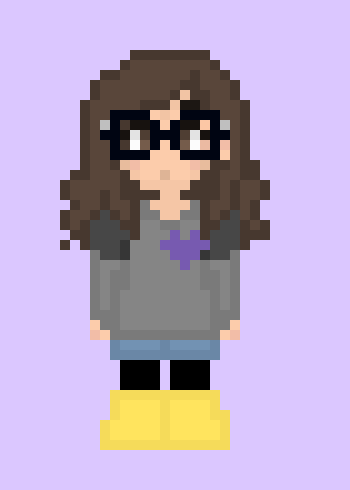 [9664c4] Me in Undertale :Kate w glasses