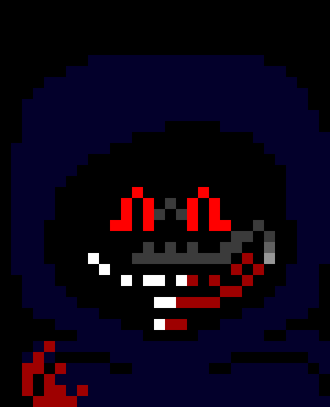 [c7b058] *a sword appears where his arm would be as he slashes at him cutting his face slightly*