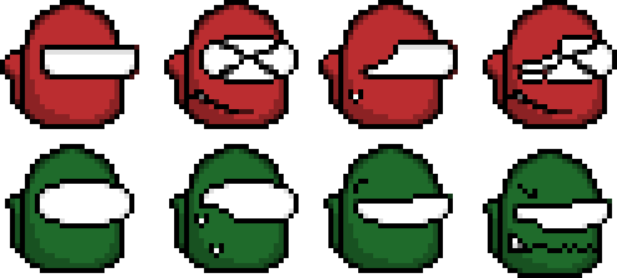 [cf492a] Red & Green Impostor Icons (8-Bit)
