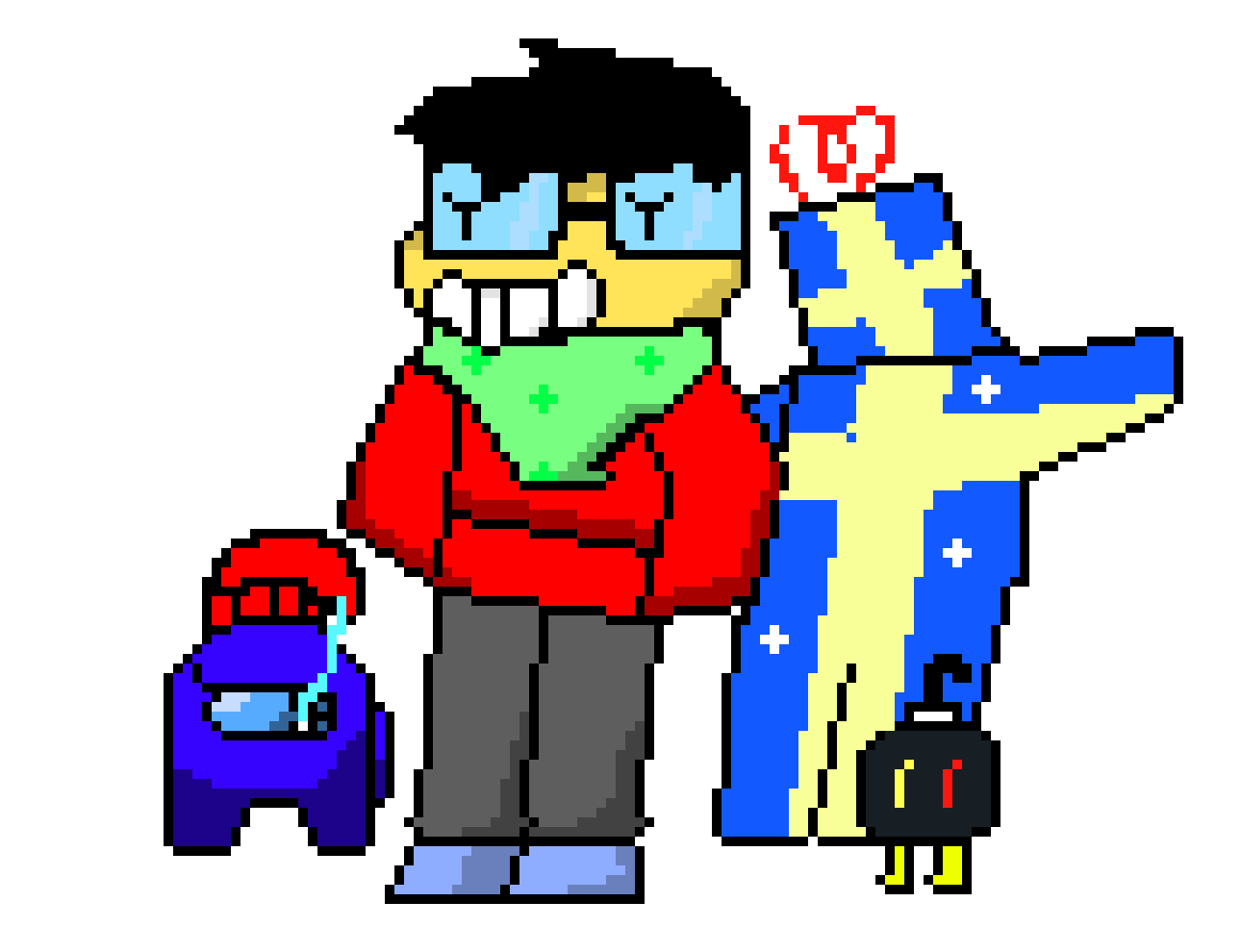 [1d49ac] the pixel art i have been working on is finally done here it is everyone my friends sprite