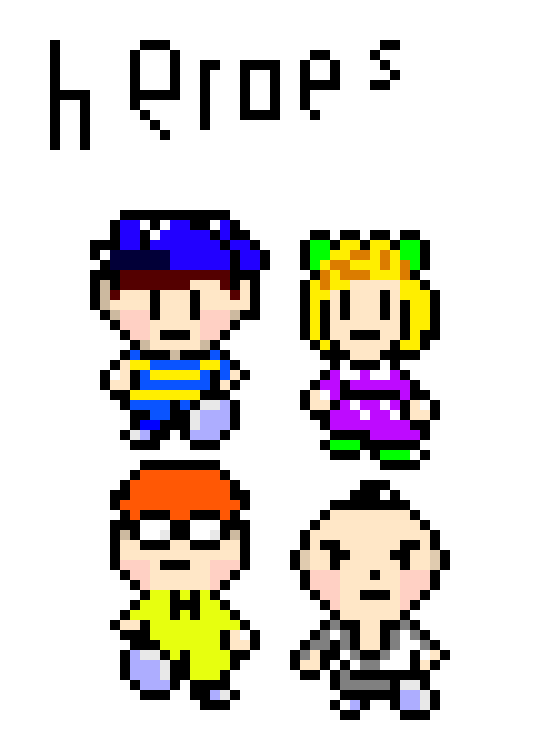[9664c4] Fan made Earthbound heroes