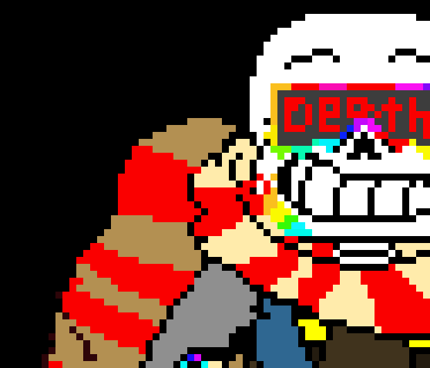 [86ff52] *Hits Onett with a paintbrush your not supposed to be here yet - Fresh!Ink sans