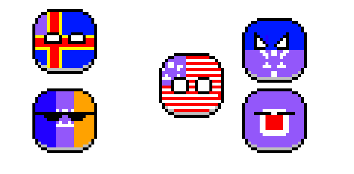 [9664c4] Undertale Republic and its members in Countryballs