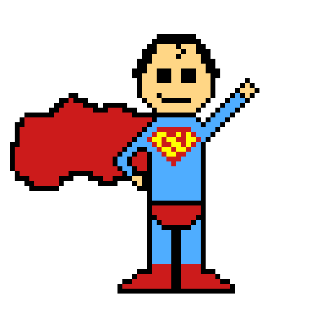 [d9c83c] Superman Pixel Art