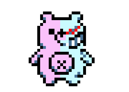 [c4081a] evil blue and pink bear