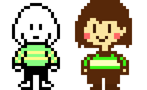 [9664c4] asriel and chara.