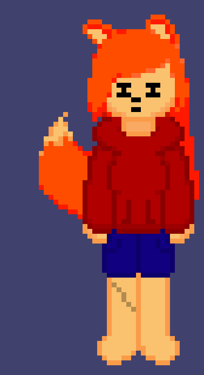 [d8d976] *Gets up and goes to the door* *opens it* *Tiredly* Hello? -Foxlya