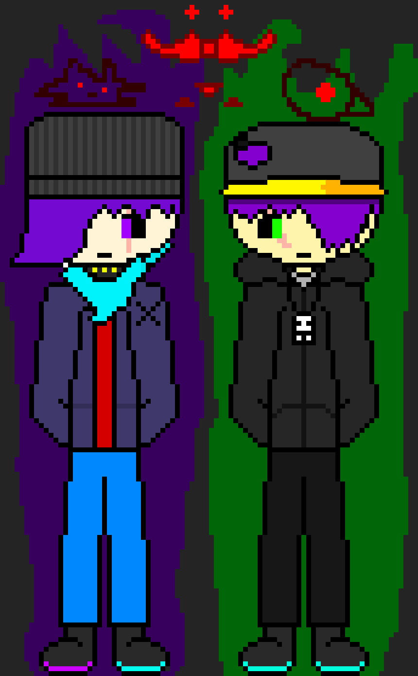 [5b2f3e] [Pixel Art maker] Double Hate Time (A Bad time duo of CV and Ro)