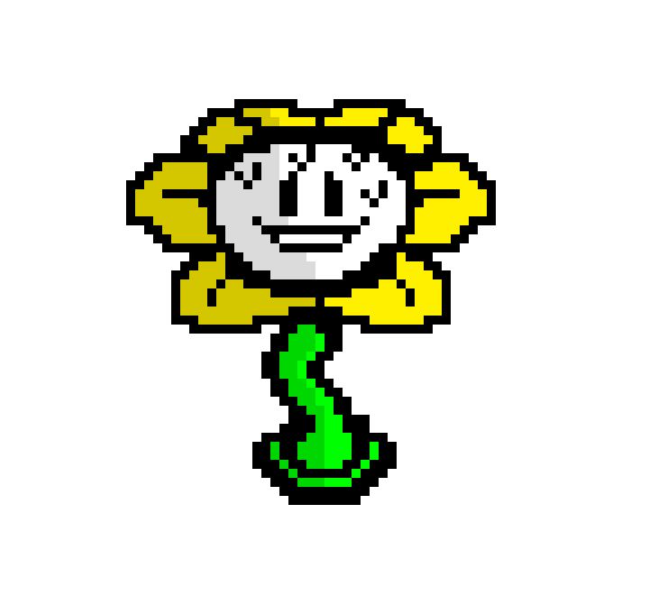 [9664c4] Undertale Flowey the Flower (face 2  scared)