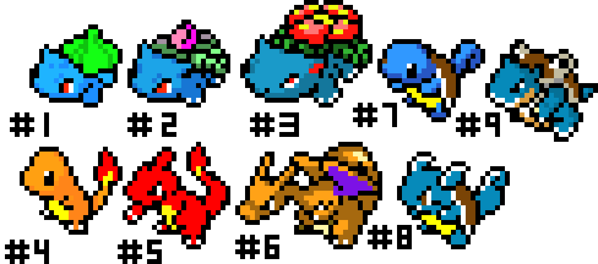 [9664c4]  Kanto Starters
