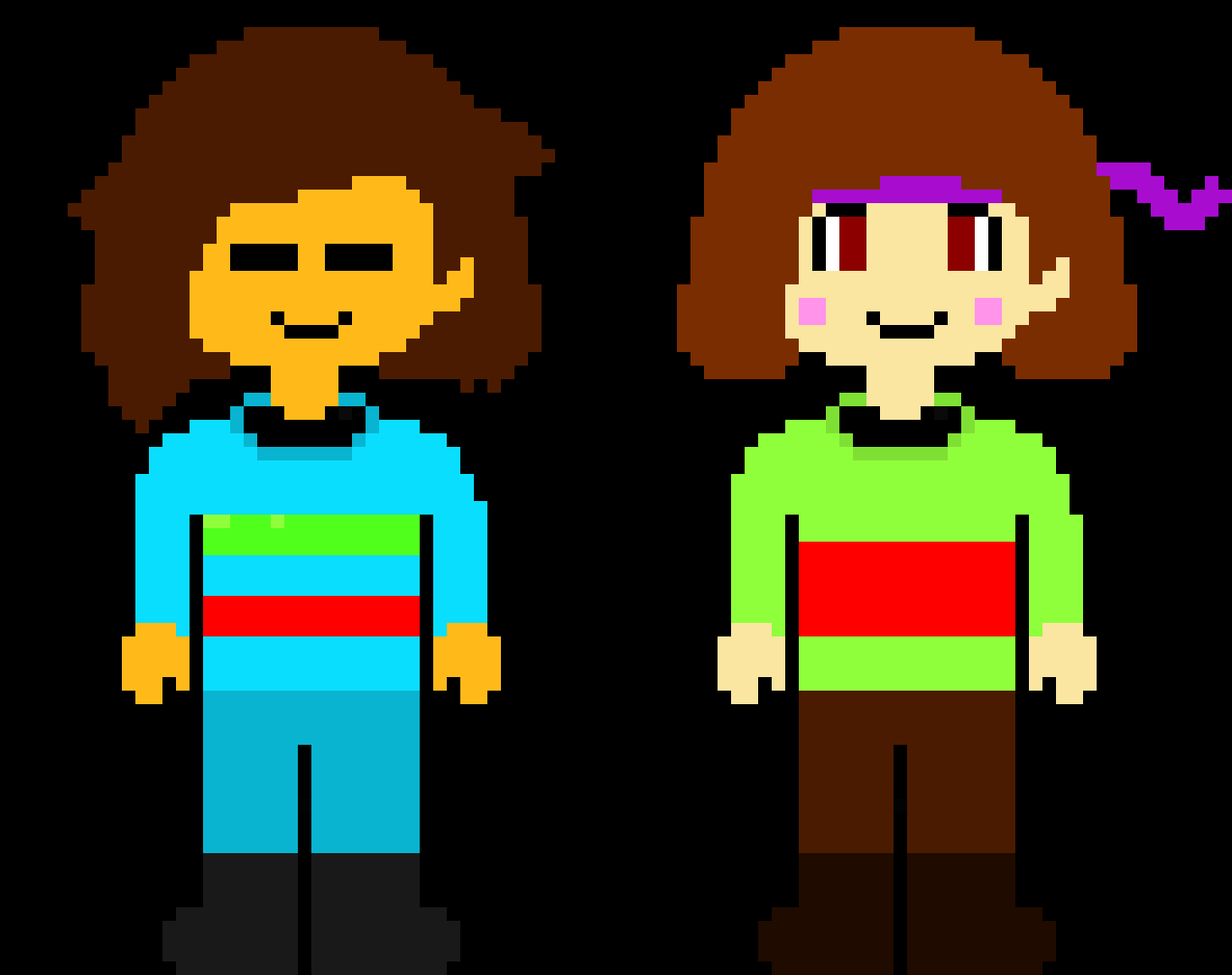[9664c4] frisk and chara from an au that i kinda stopped doing