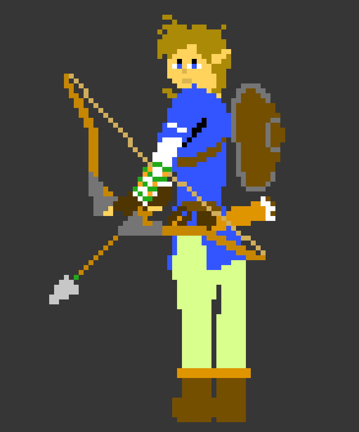 [9664c4] link pixel art BOTW
