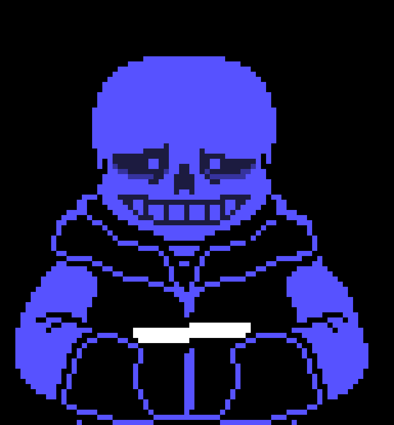 [55e4e5] -takes hand out of pocket and wipes the tears- W-Welp..We're here.. -Negatale Sans