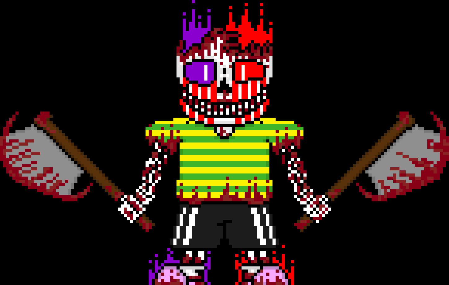 [e8cb42] *you try to take his axe, but as soon as you touch it, your arm just falls off* I D I O T