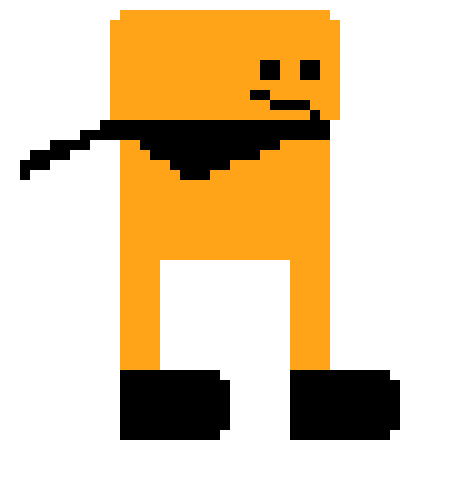 [565a2d] *is walking in snowdin doing stuff on his tablet, not even noticing that it is cold in snowdin.* -badly drawn dude [AS OVERWORLD SPRITE FROM BDD'S ADVENTURE]