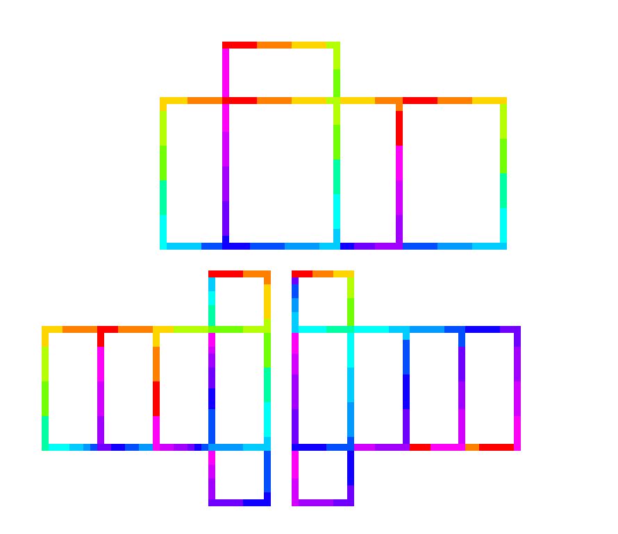 [9664c4] Rainbow Pixel Outlines