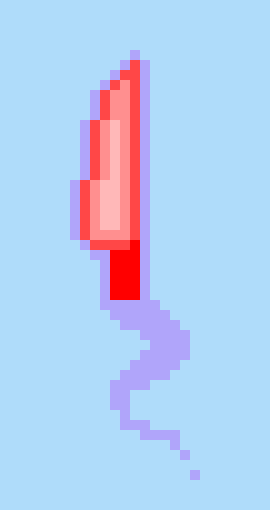 [752b4c] *the knife turned red, and fired a huge beam that faded to blue at the end, before turning back to purple and disappearing along with the knife*