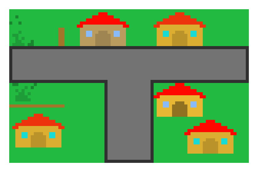 [3d76b6] road to school