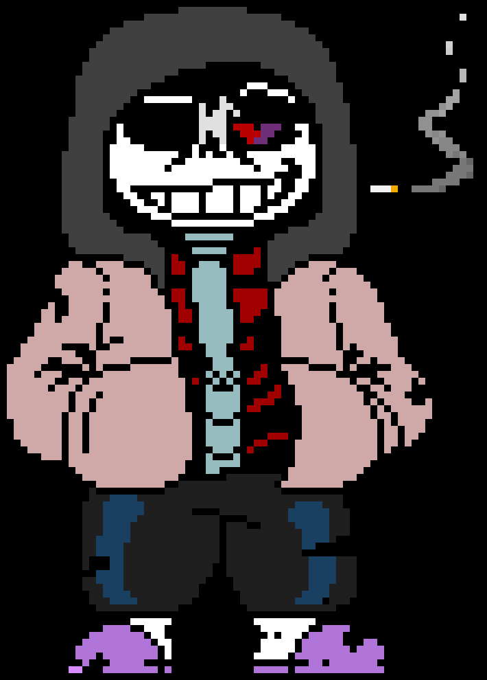 [e0db1a] My other OC Shard!Sans... Hmmmmm... how should I put this... He was created by the multiverse... not by some OP Sans... or he was injected with Determination (So cliché)  