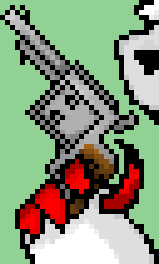 [95be89] -He gun glitches out with text saying "THE CREATOR WON`T ALLOW THAT"- ... -The gun is still in his paw-