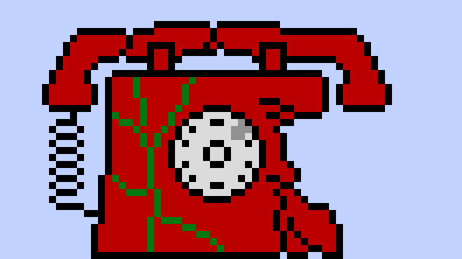 [4793a2] -broken phone sits in forest-