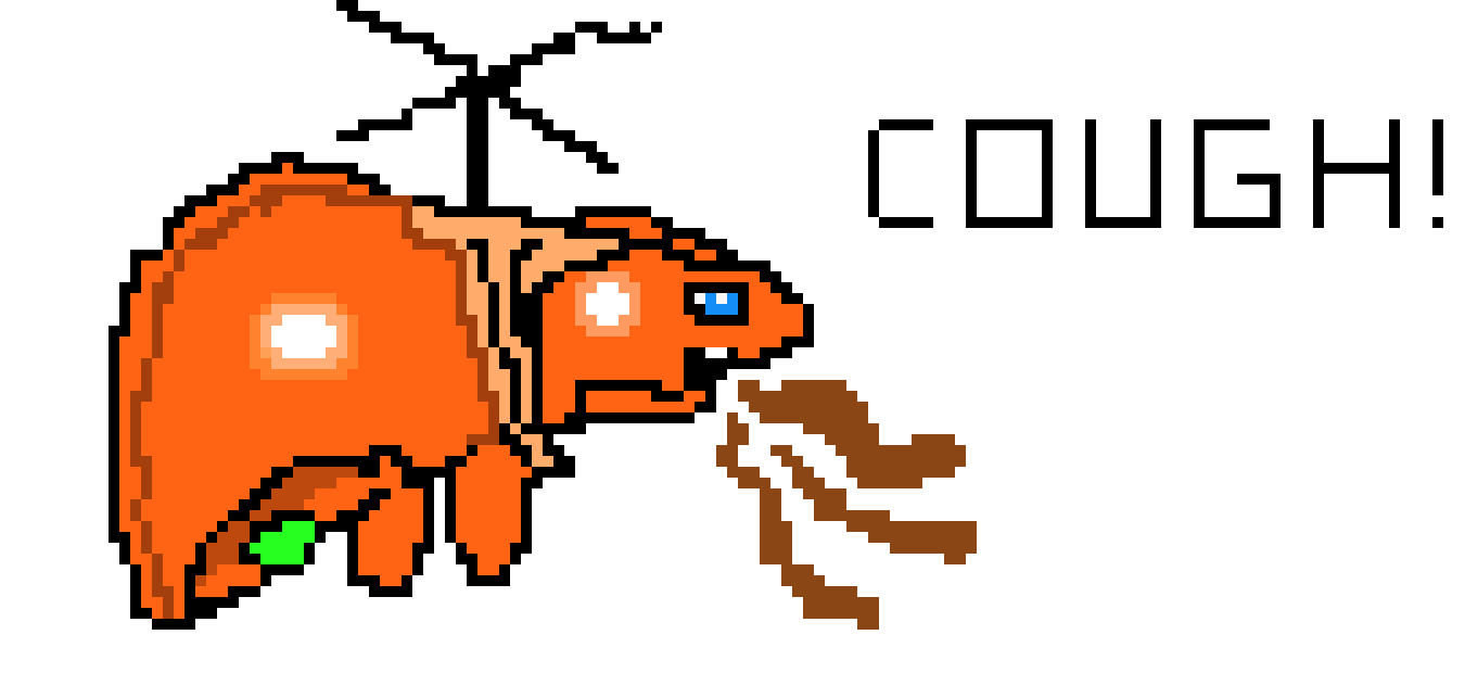 [9664c4] Larry the depressed flying/Coughing liver 