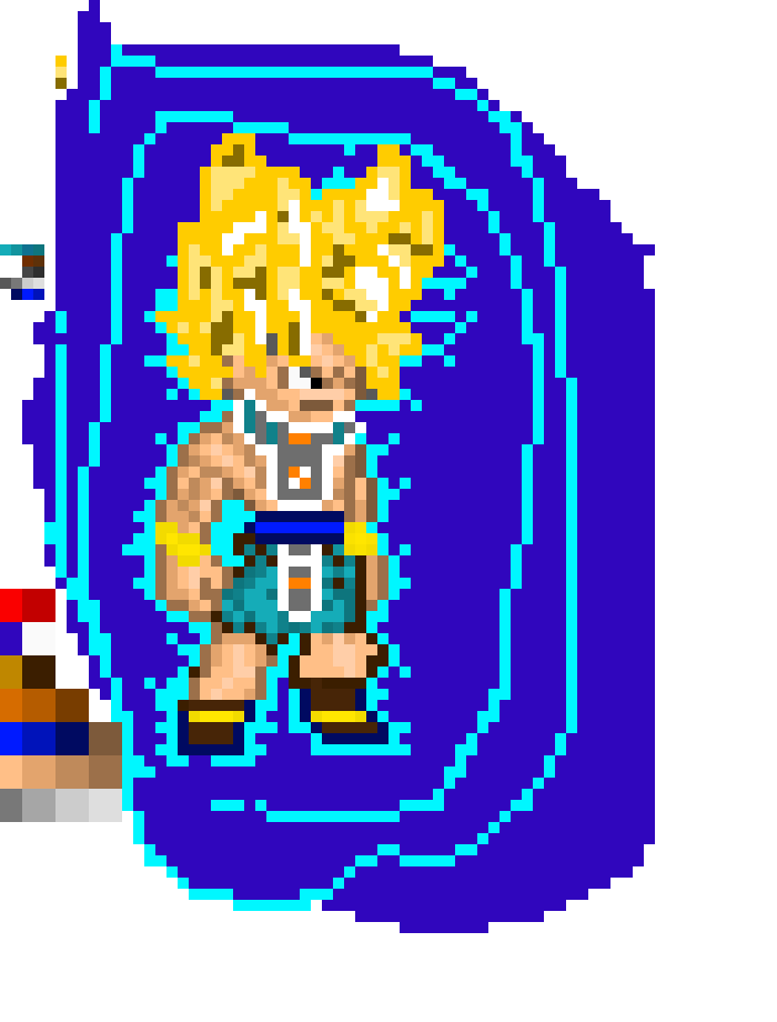 [6b8cb3] DBZ What If Beerus Raised Goku? Goku Super Saiyan Evolved  Form w/ aura