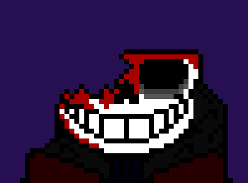 [c7b058] *he shoots a bone at the gun*