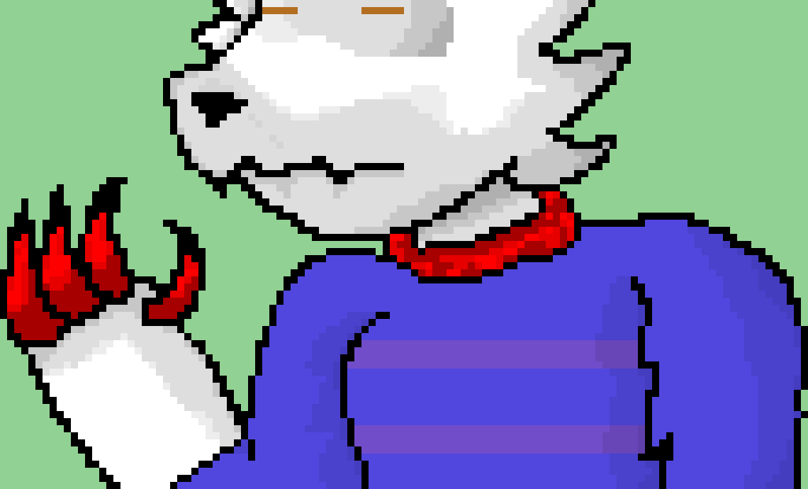 [95be89] Terrie, as Frisk | Farrie | No puppets, at all... Like why would he get any puppets, as the main character?...