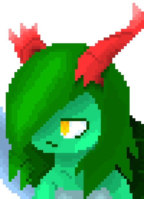 [a2471d] *she then notices the skeleton and grabs them, then swimming to a cave*