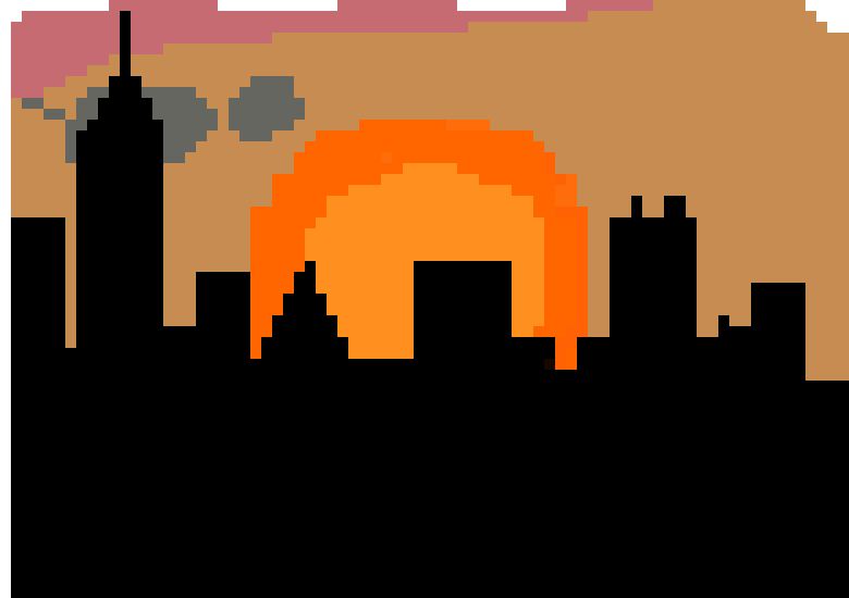 [9664c4] Sunset on a city