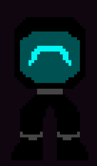 [25d002] *He continues walking through the halls,Shining his lights*