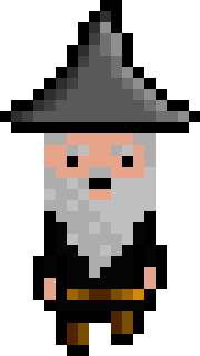 [bb0007] Pixel Wizard Black Jumping AniF 1