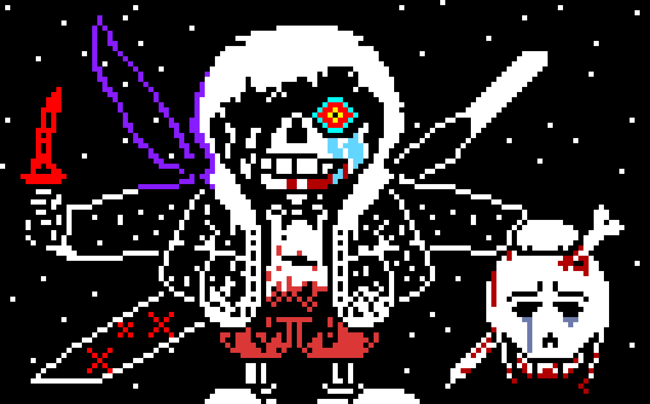 [95be89] -It`s the Temorgé- -Fused within one body would be Killer, Xross Insanity, Dust, Horror, Nightmare and Error Sans, parts... Wait and Error?- | How ever I did find this... -Terrie