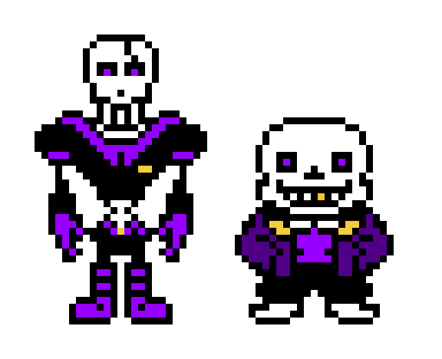 [9664c4] Underfell Sans and Papyrus (purple)