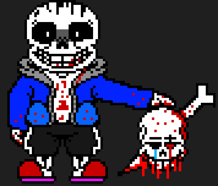 [2ccbeb] I don't know how to make fell papyrus head for dust fell but I make my version - A DST Insane