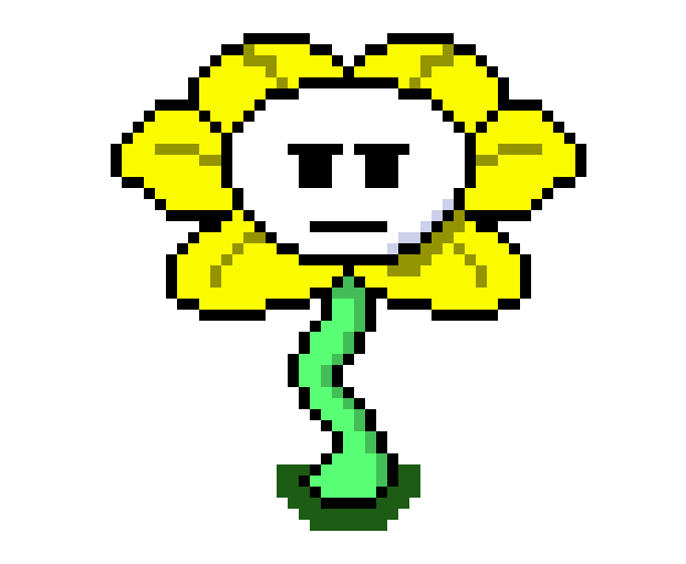 [2b9834] Flowey: (pops out of the ground in snowdin