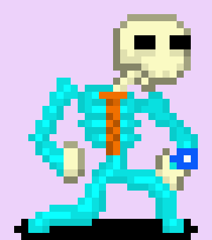 [05b0c1] ......I'm bored.*He begins tossing his skull up in the air, catching it, and tossing it back up.* 